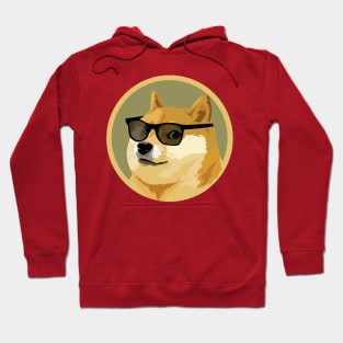 Doge Coin with Sunglasses Hoodie